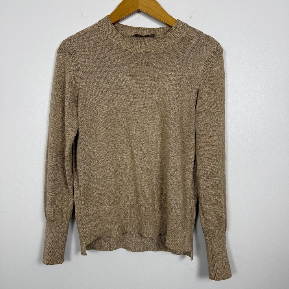 Everlane 100% Cotton Crewneck Sweater Neutral Oatmeal Lightweight Knit Size S
